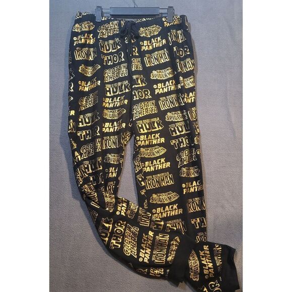 Marvel Black & Gold Sweats Men's XXL - Picture 1 of 3